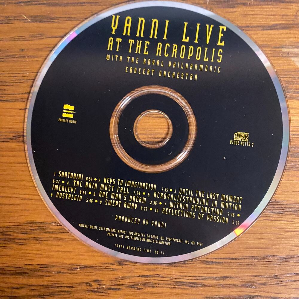 Live at the Acropolis by Yanni (CD, 1994) *No Case*